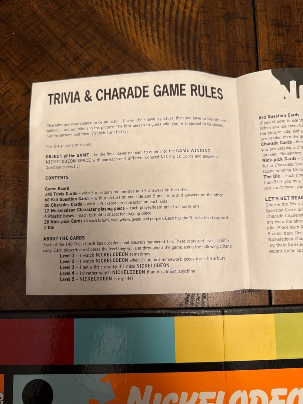 Nickelodeon Kids Trivia & Charades Game - Green and Orange